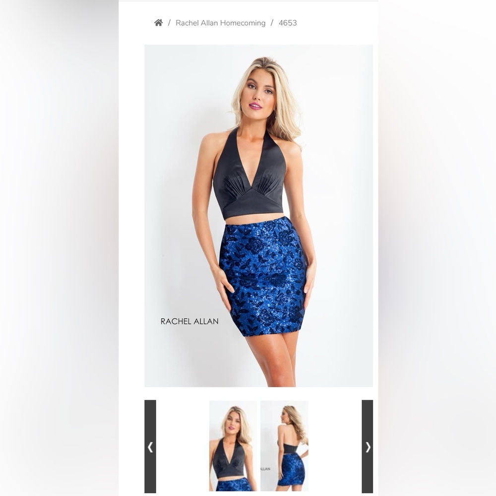 Rachel Allan 2 piece homecoming dress 4653